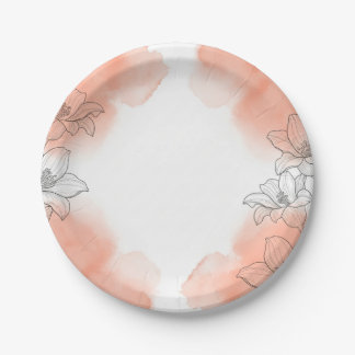 Flowery Paper Plates
