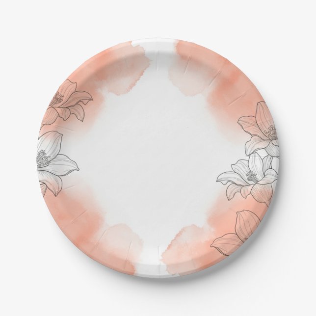 Flowery Paper Plates (Front)
