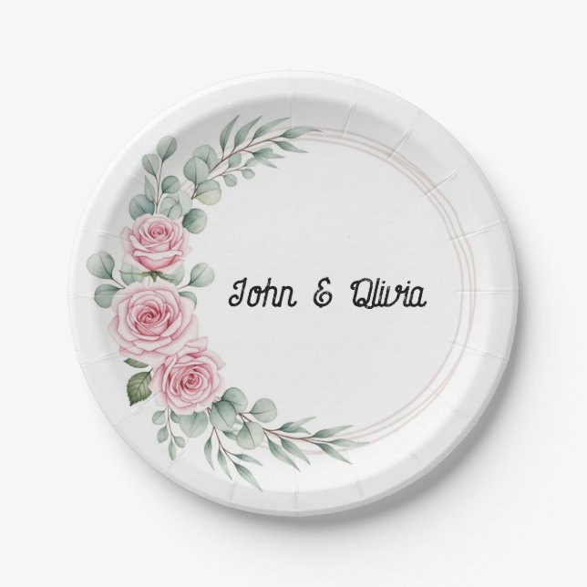 Flowery Paper Plates (Front)
