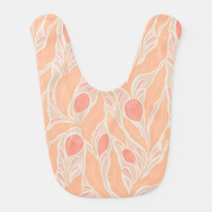 Flowery pattern baby bib