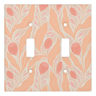 Flowery pattern light switch cover