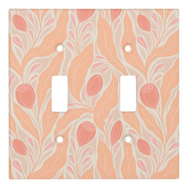 Flowery pattern light switch cover (Front)