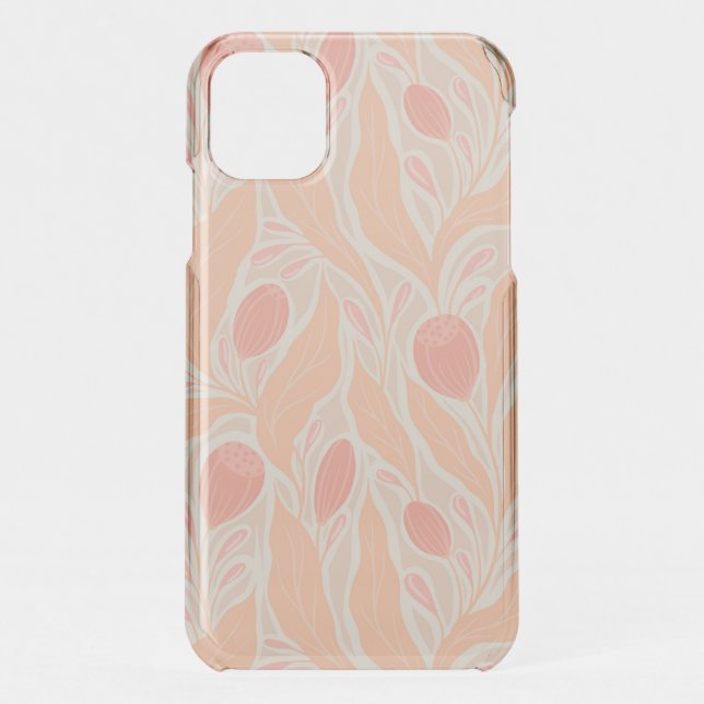 Flowery pattern uncommon iPhone case (Back)