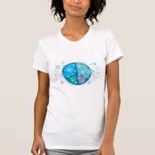 Flowery Peace sign T-shirt