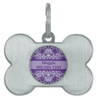Flowery Purple Damask