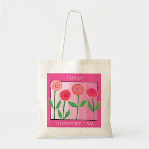 Flowery Shopping Day Budget Tote Bag