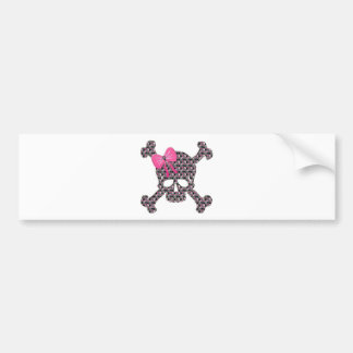 Flowery Skull Bumper Sticker