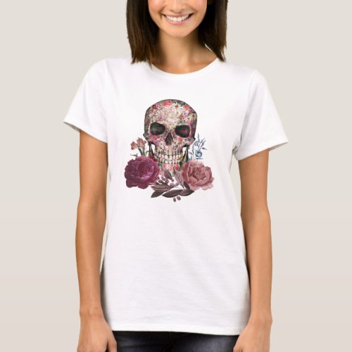 Flowery Skull T_Shirt