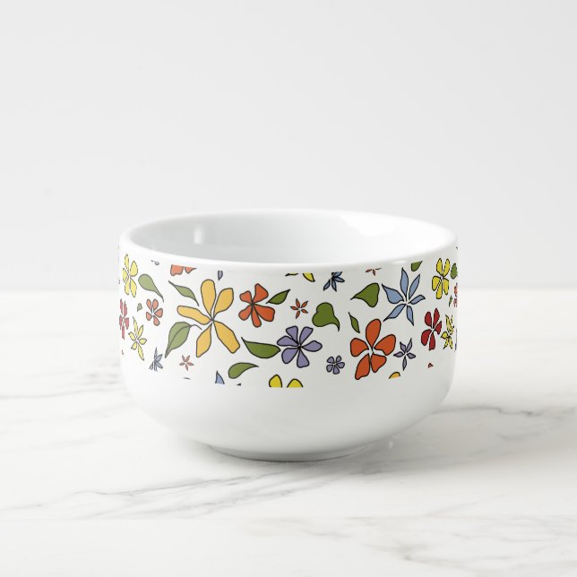 Flowery soup mug (Front)