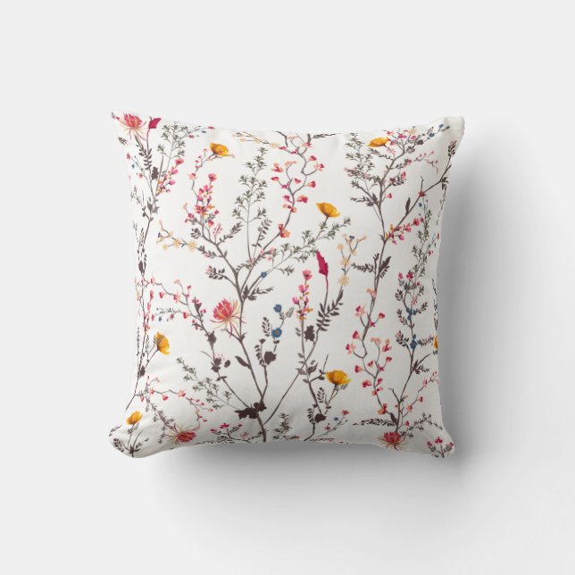 flowery throw pillow (Front)