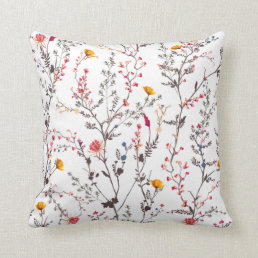 flowery throw pillow