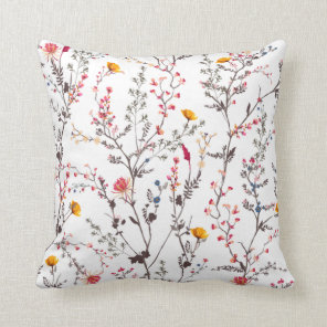 flowery throw pillow
