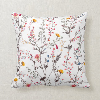 flowery throw pillow