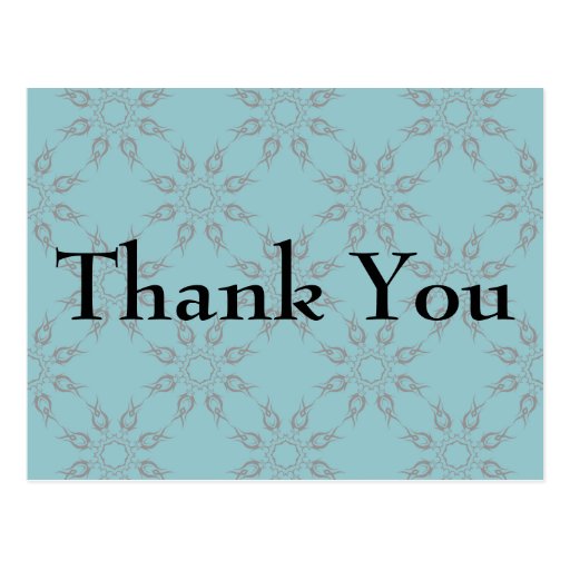 Flowery Tribal Art Thank You Postcard | Zazzle