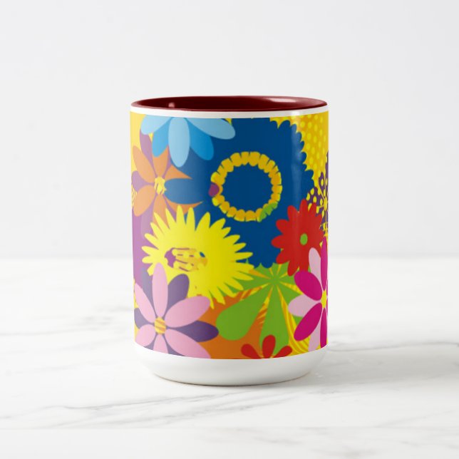 Flowery Two Tone Mug (Center)