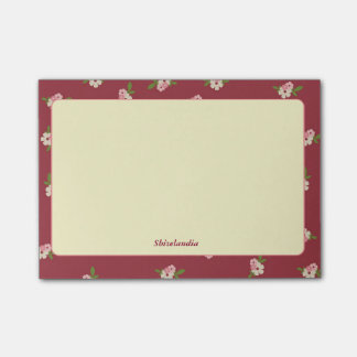 Flowery Vintage Post-It Notes