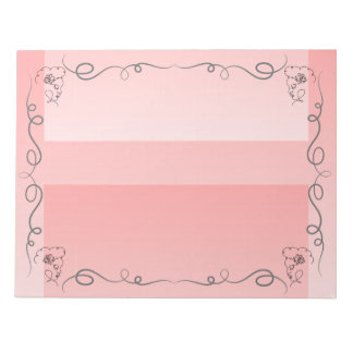 Flowing Beauty Coral Large Notepad