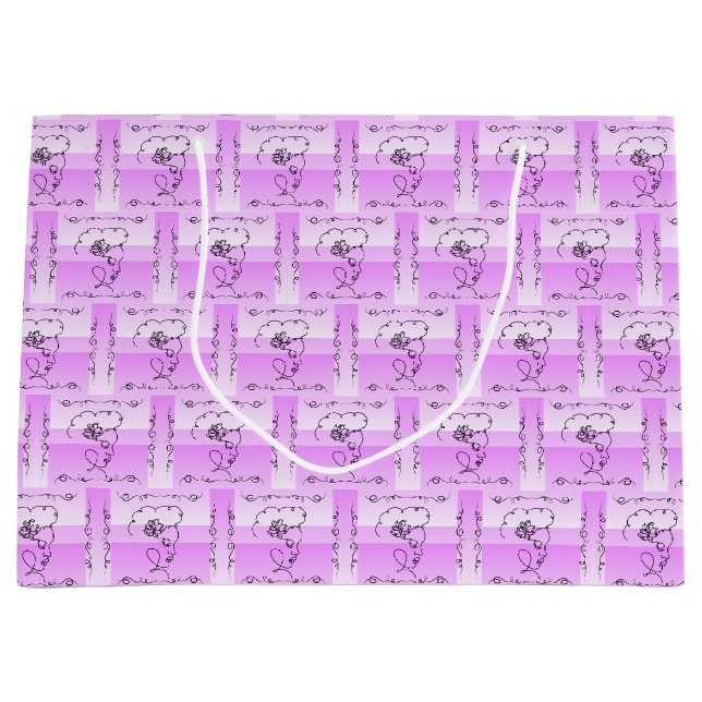 Flowing Beauty Lavender Horizontal Gift Bag  (Front)