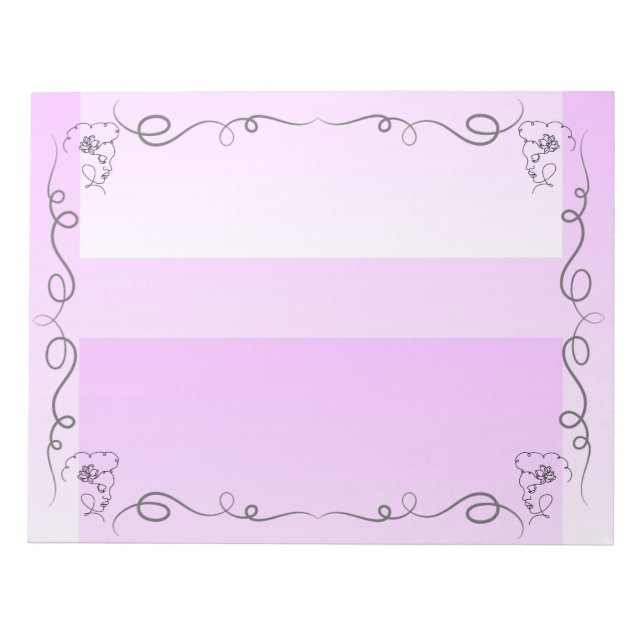 Flowing Beauty Lavender Large Notepad (Front)