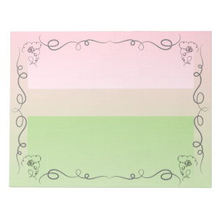 Flowing Beauty Peony Large Notepad