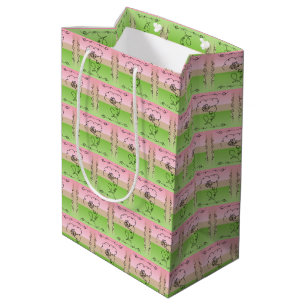 Flowing Beauty Peony Vertical Gift Bag