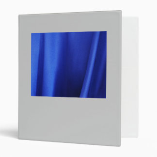 Flowing Blue Silk Fabric Abstract 3 Ring Binder
