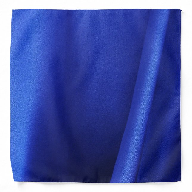 Flowing Blue Silk Fabric Abstract Bandana (Front)