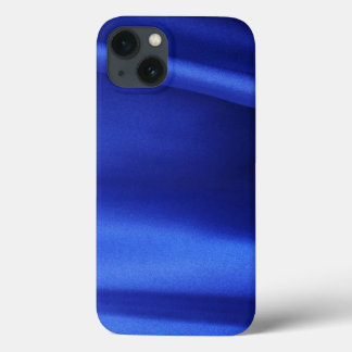 Flowing Blue Silk Fabric Abstract iPhone 13 Case