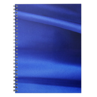 Flowing Blue Silk Fabric Abstract Notebook