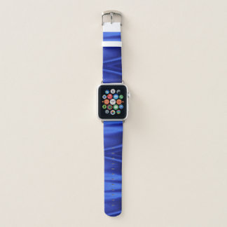 Flowing Blue Silk Fabric Abstract Photo Apple Watch Band