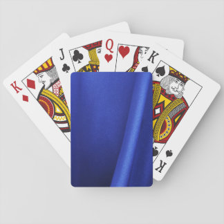 Flowing Blue Silk Fabric Abstract Playing Cards
