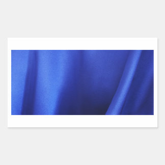 Flowing Blue Silk Fabric Abstract Rectangular Sticker