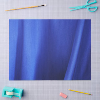 Flowing Blue Silk Fabric Abstract Tissue Paper