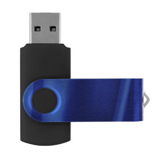 Flowing Blue Silk Fabric Abstract USB Flash Drive