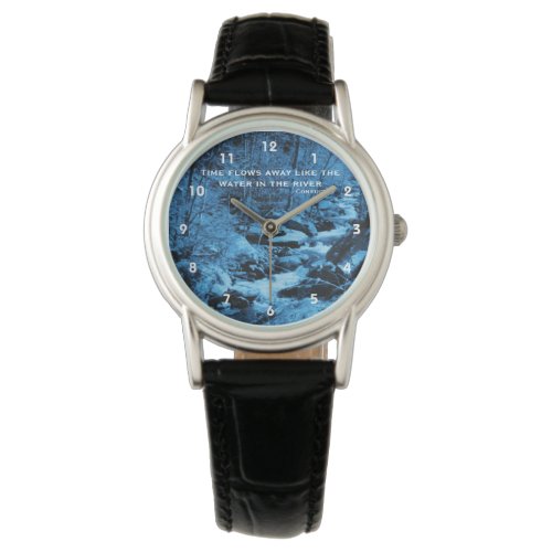 Flowing Brook Time Confucius Inspirational Quote  Watch