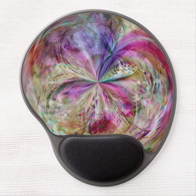 Flowing Color, Abstract Artwork Gel Mouse Pad (Front)