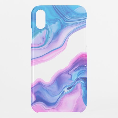 Flowing colors abstract geode ink texture iPhone XR case