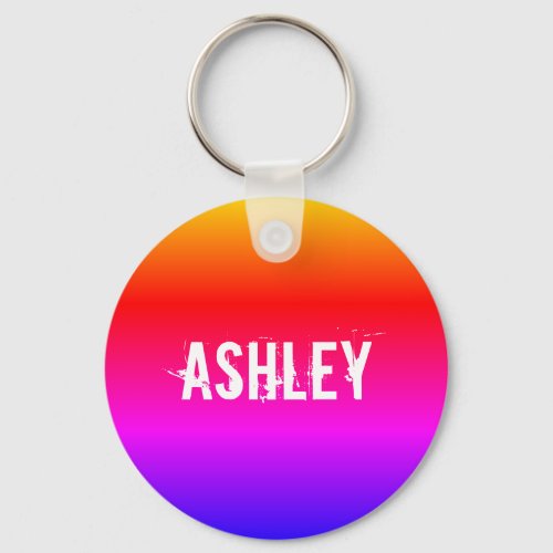 Flowing Colors Color Field Art Cheerful Custom  Keychain