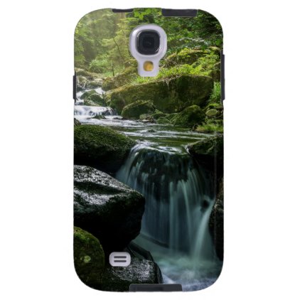 Flowing Creek, Green Mossy Rocks, Forest Nature Galaxy S4 Case