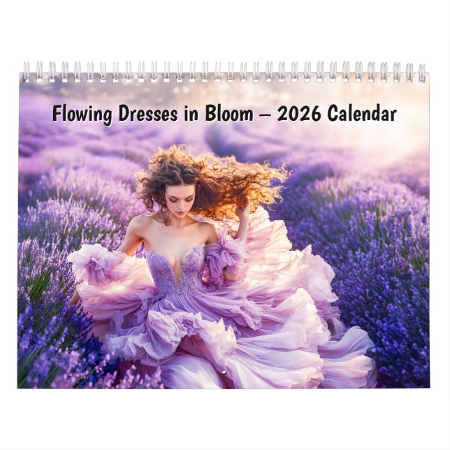 Flowing Dresses in Bloom – 2026 Calendar (Cover)