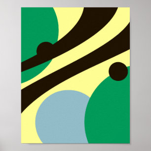Flowing Geometry in Harmonious Colors Poster