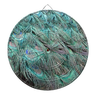 Flowing Green Feathers Hidden Blue Eyes Dartboard