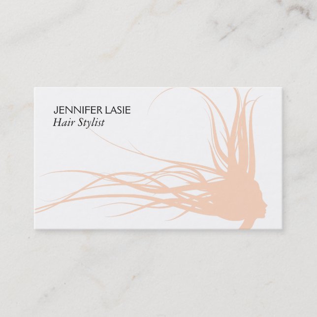 Flowing Hair (bisque) Business Card (Front)