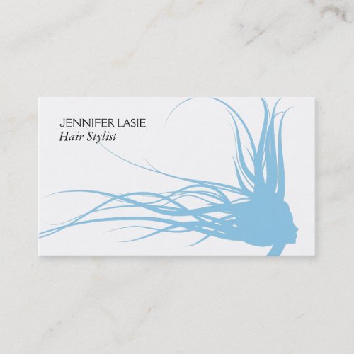 Flowing Hair blizzard blue Business Card