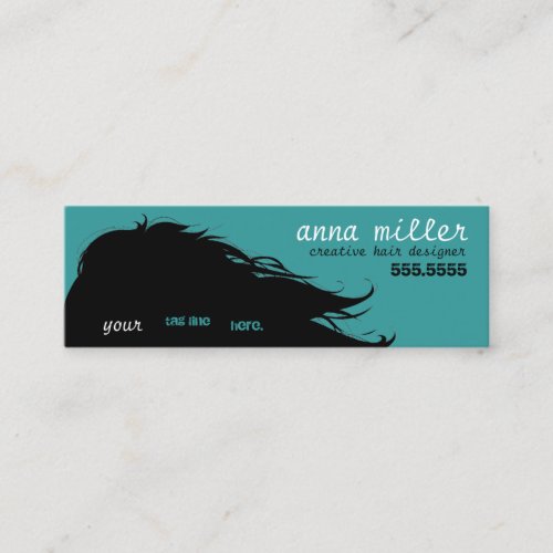 flowing hair mini business cards