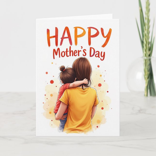 Flowing Hair Mothers Day Card (Front)