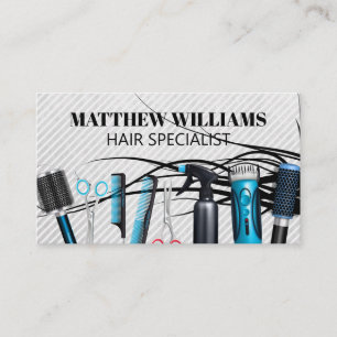 Flowing Hair   Salon Tools Appointment Card