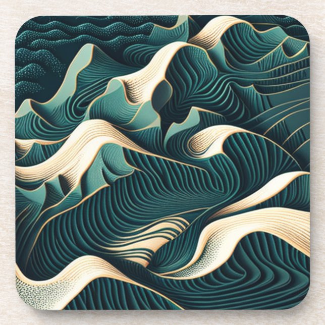 Flowing Harmony Beverage Coaster (Front)