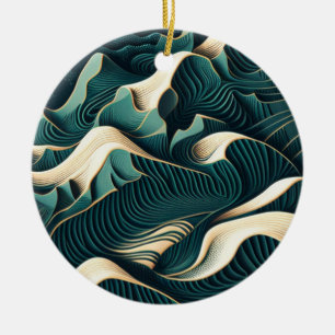 Flowing Harmony Ceramic Ornament