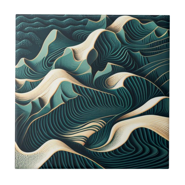 Flowing Harmony Ceramic Tile (Front)